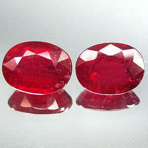 3.94 CT NATURAL MADAGASCAR RUBY PAIR.