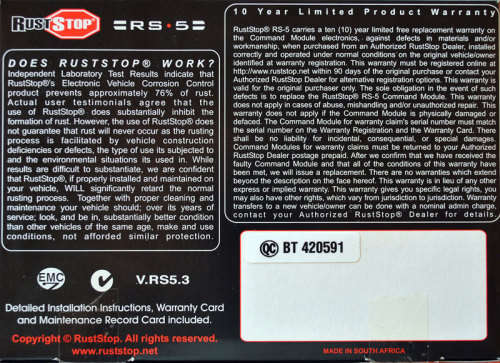 RustStop: The Complete Kit in A Box - Kill Rust, Save Your Vehicle!