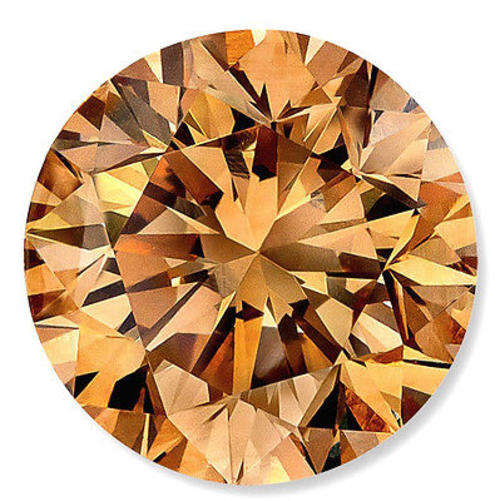 0.73ct -[6.02mm] COGNAC-VS2 -Moissanite - Stone Will 100% Test as Diamond On Any Tester