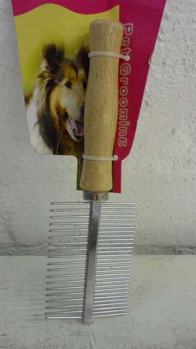 PETS - COMB - METAL  - LONG / UNWANTED LOOSE HAIR - DOUBLE SIDED - DIFFERENT TEETH SIZES