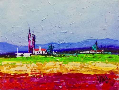 *** VINCE VUKA Acrylic on stretched Canvas at a crazy R1 start *** 400mm x 300mm