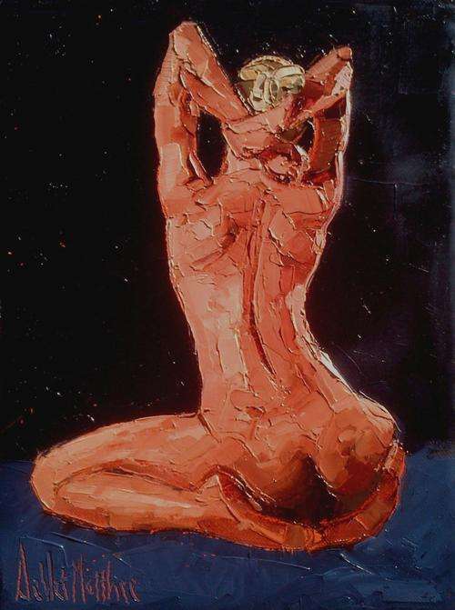 Original De Wet Matthee painting titled- Nude  Free Shipping!!! low low start