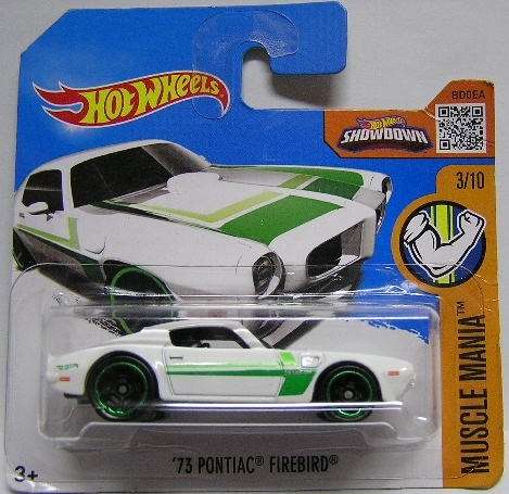 Hotwheels Hot Wheels Diecast Model Car 2016 123 / 250 Pontiac Firebird 1973 1/64 scale new in pack