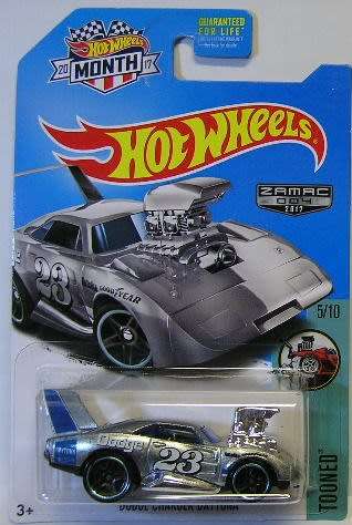 Hotwheels Hot Wheels Diecast Model Car ZAMAC 2017 Dodge Charger Daytona No 23 Tooned 1/64 scale new