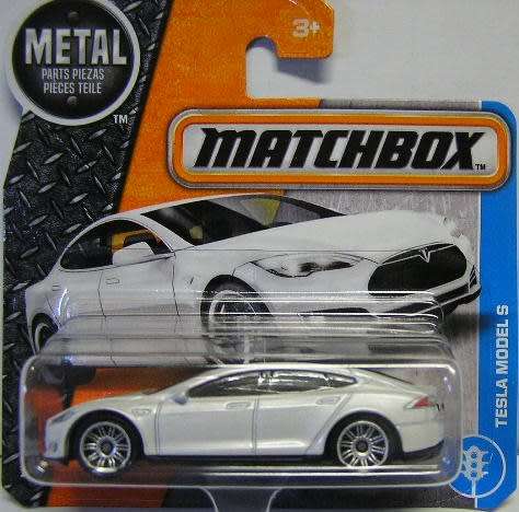 Matchbox Diecast Model Car 2017 26 / 125 Tesla Model S 1/64 scale new in pack