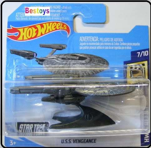 Hotwheels Hot Wheels Diecast Model 2019 52 / 250 USS Vengeance Star Trek Movie Film TV Screen Time