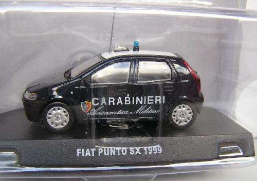 Deagostini Italian Military Police Diecast Model Car Collection Fiat Punto SX 1999 `Carabinieri`1/43