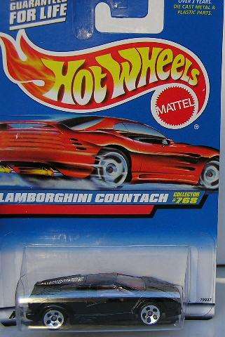Hotwheels Hot Wheels Diecast Model Car 1997 768 Lamborghini Countach 1/64 scale new in pack