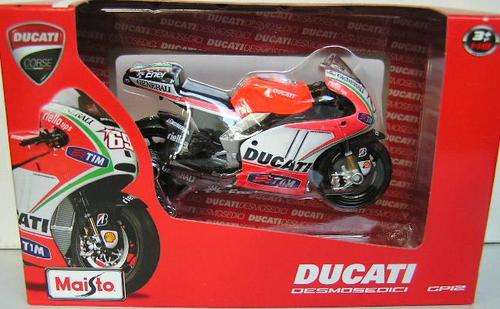 Maisto Diecast Model Motorcycle Bike MotoGP Ducati Desmosedici Hayden No 69 GP 2012 1/18 scale new