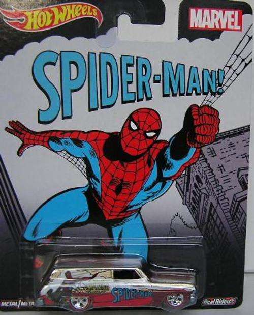 Hotwheels Hot Wheels Diecast Model Car Marvel Series Chevy Chevrolet Nova Delivery Van 1964 Spiderma