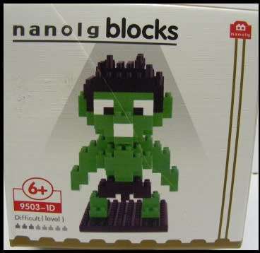 Nanoblocks micro building bricks Superhero Hulk Figurine new in pack