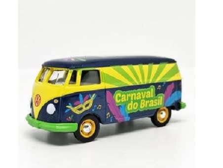 Greenlight Diecast Model Car Exclusive VW Volkswagen Kombi Panelvan "Carnival Brazil 2020" 1/64 scal
