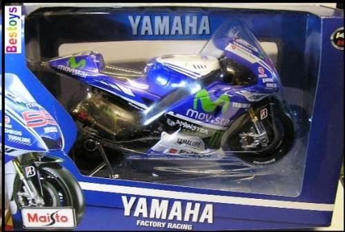 Maisto Diecast Model Motorcycle Bike Moto GP Yamaha Factory 2014 No 99 Lorenzo "Movistar Monster Ene