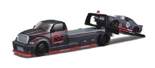 Maisto Design Diecast Model Car Elite Transport Flatbed Recovery Truck + Chevy Camaro Z 28 1971 1/64
