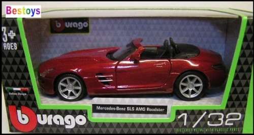 Burago Diecast Model Car Mercedes Benz SLS AMG Roadster 1/32 scale new in pack