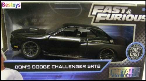 JADA Diecast Model Car Dodge Challenger SRT 8 SRT8 Dom Fast & Furious Movie Film TV 1/32 scale