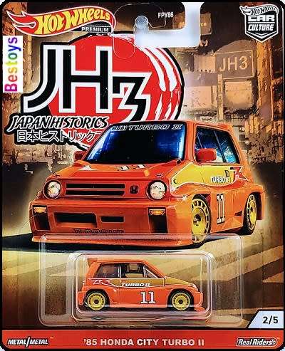 Hotwheels Hot Wheels Diecast Model Car Culture Japan Historics 3 Honda City Turbo 2 1985 No 11 1/64