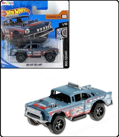 Hotwheels Hot Wheels Diecast Model Car 2020 179/250 Chevy Chevrolet Bel Air Big Air No 718 Rod Squad