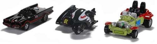 JADA Diecast Model Car Nano Set Batman Classic TV Batmobile Batcycle Jokermobile Movie Film TV new