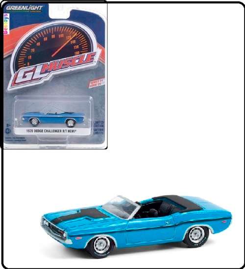 Greenlight Diecast Model Car Muscle Dodge Challenger RT Hemi 1970 1/64 scale