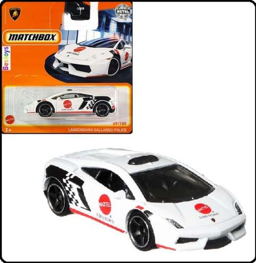 Matchbox 2022 69/100 Lamborghini Gallardo Police "Mattel"