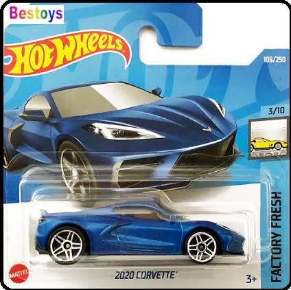 Hotwheels Hot Wheels Diecast Model Car 2022 106/250 Chevy Chevrolet Corvette 2020 1/64 scale new
