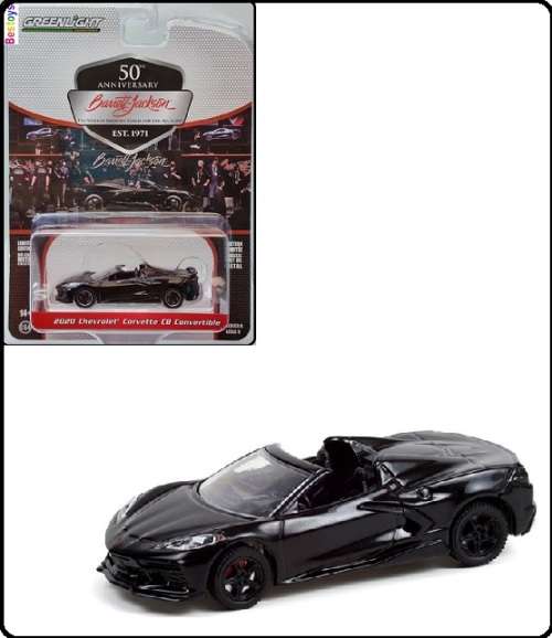 Greenlight Diecast Model Car Barrett Jackson Auction Chevy Chevrolet Corvette C 8 C8 Conv 2020 1/64