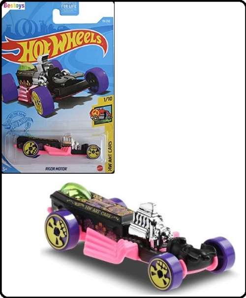 Hotwheels Hot Wheels Diecast Model Car 2021 19/250 Rigor Motor Art Cars