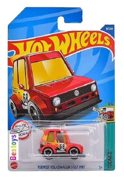 Hotwheels Hot Wheels Diecast Model Car 2022 10/250 VW Volkswagen Golf MK 1 MK 1 No 68 Tooned new