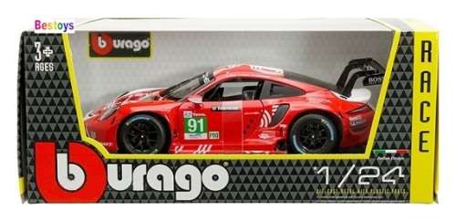 Bburago 28016 Porsche 911 RSR LM 2020 No 91 "TAG Heuer" Motorsport