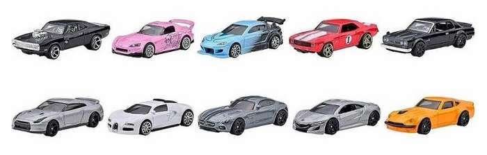 Hotwheels Hot Wheels Diecast Model Car Set 3 Fast & Furious Honda Nissan Datsun Bugatti Mazda Acura