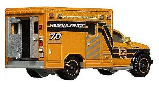 Matchbox Diecast Model Car Moving Parts Dodge RAM Ambulance 2019 70th Anniversary