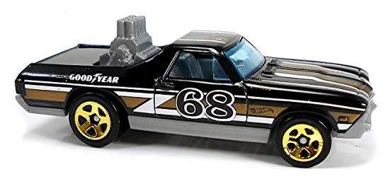 Hotwheels Hot Wheels Diecast Model Car Flying Customs Chevy Chevrolet El Camino 1968 1/64 scale