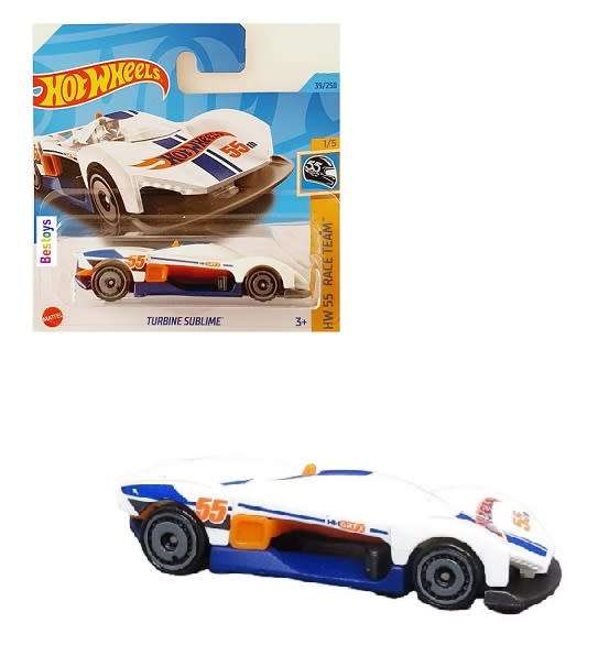 Hotwheels Hot Wheels Diecast Model Car 2023 39/250  Turbine Sublime 55th HW 55 Race Team 1/64 scale