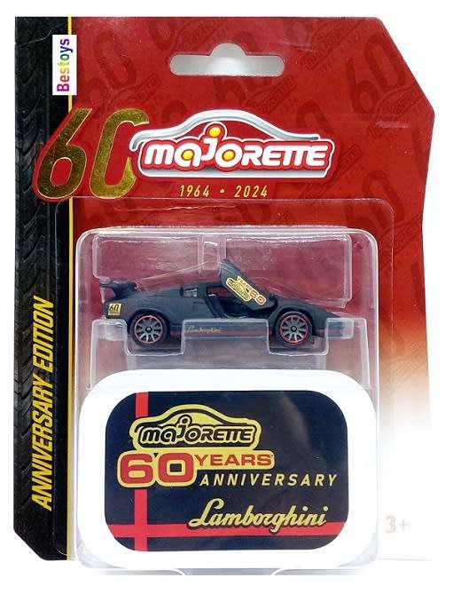 Majorette Diecast Model Car Anniversary Edition Lamborghini Countach LP 400 + collector tin 1/64