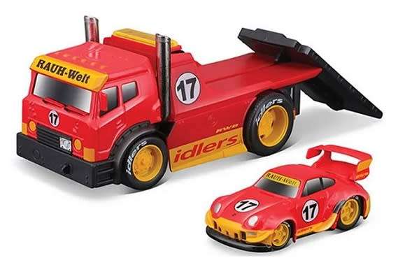 Maisto Muscle Machines Transport JDM Flatbed Truck + RWB 993 911 No 17
