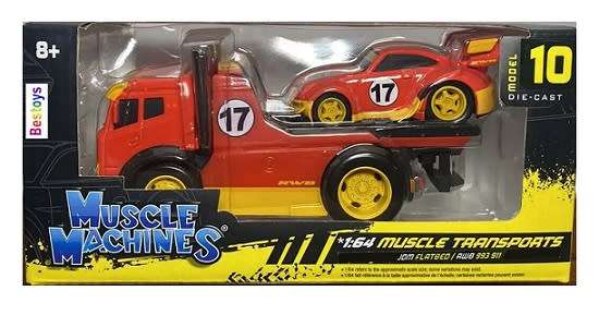 Maisto Muscle Machines Transport JDM Flatbed Truck + RWB 993 911 No 17