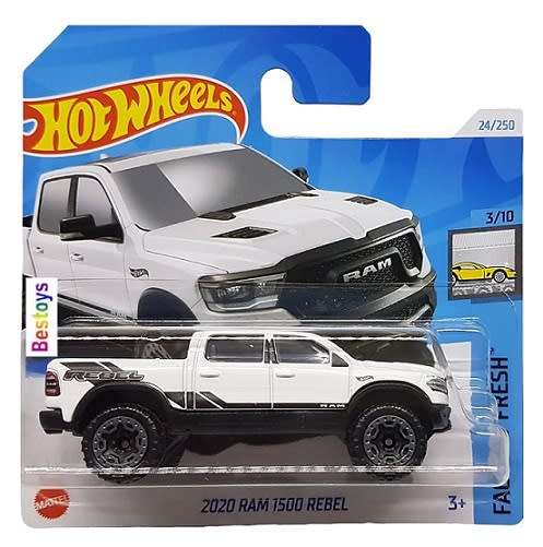 Hotwheels Hot Wheels Diecast Model Car 2024 24/250 Dodge RAM 1500 Rebel 2020 1/64 scale