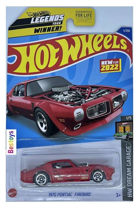 Hotwheels Hot Wheels Diecast Model Car First Ed 2022 1/250 Pontiac Firebird 1970 Dream Garage 1/64 s