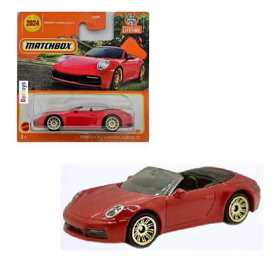 Matchbox Diecast Model Car 2024 79/100 Porsche 911 Carrera Cabriolet 1/64 scale