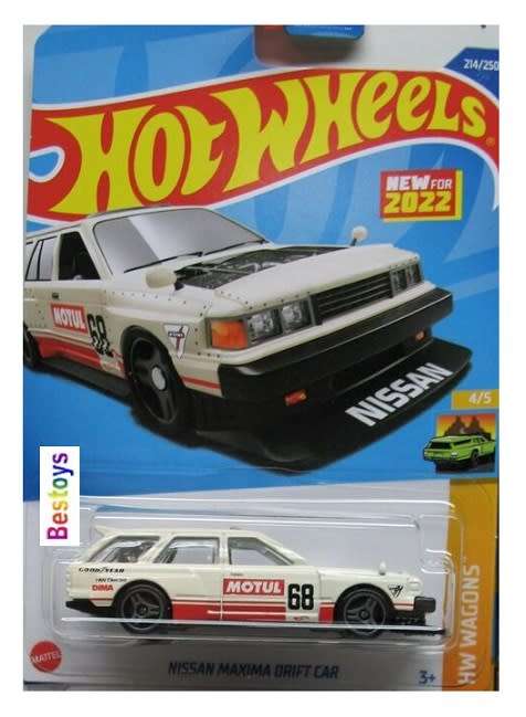 Hotwheels Hot Wheels Diecast Model Car First Ed 2022 214/250 Nissan Maxima Drift Car No 68 Wagons