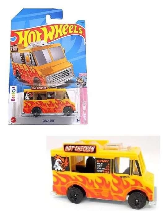 Hotwheels Hot Wheels Diecast Model Car 2022 31/250 Quick Bite Food Truck Sweet Rides