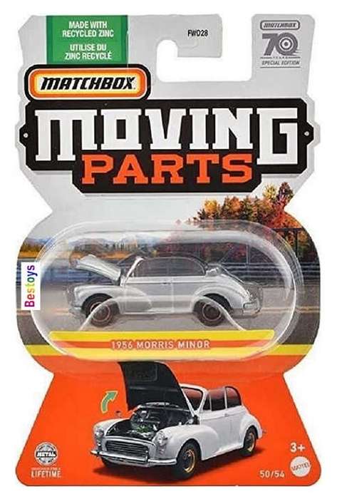 Matchbox Diecast Model Car Moving Parts Morris Minor Conv 1956 70th Anniv 1/64 scale