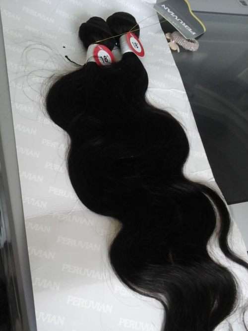 Original Peruvian hair weaves size 18inches/10A/300g