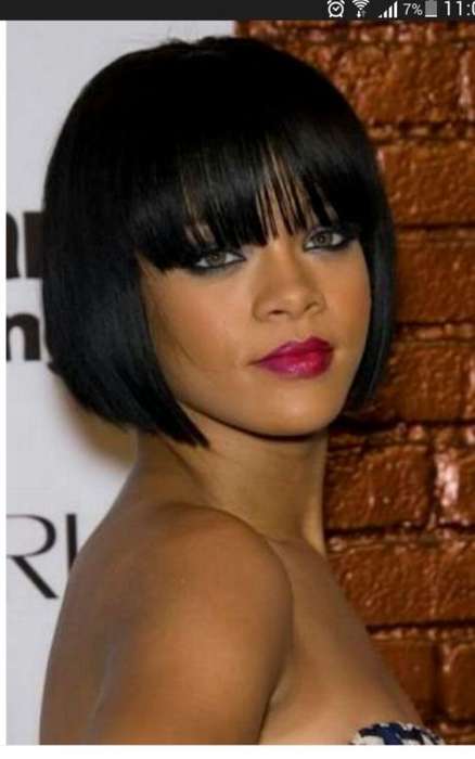 Peruvian and Brazilian BOB WIGS with a fringe(Bang)/400g/10A