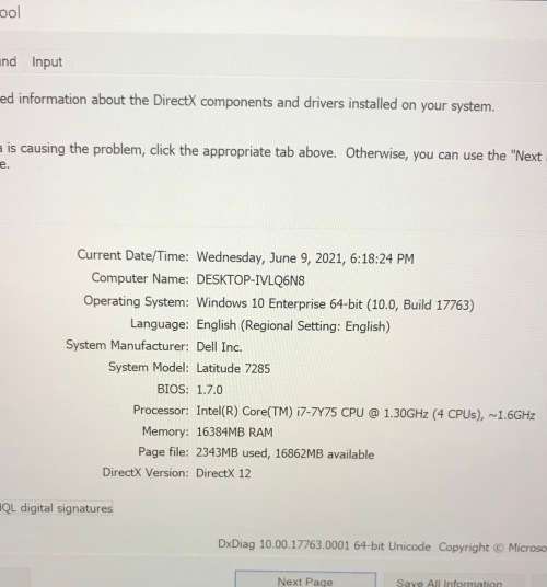 DELL LATITUDE 7285 i7 7th GEN 16GB RAM 256 SSD 2 IN ONE DETACHABLE LAPTOP  IN EXCELLENT CONDITION