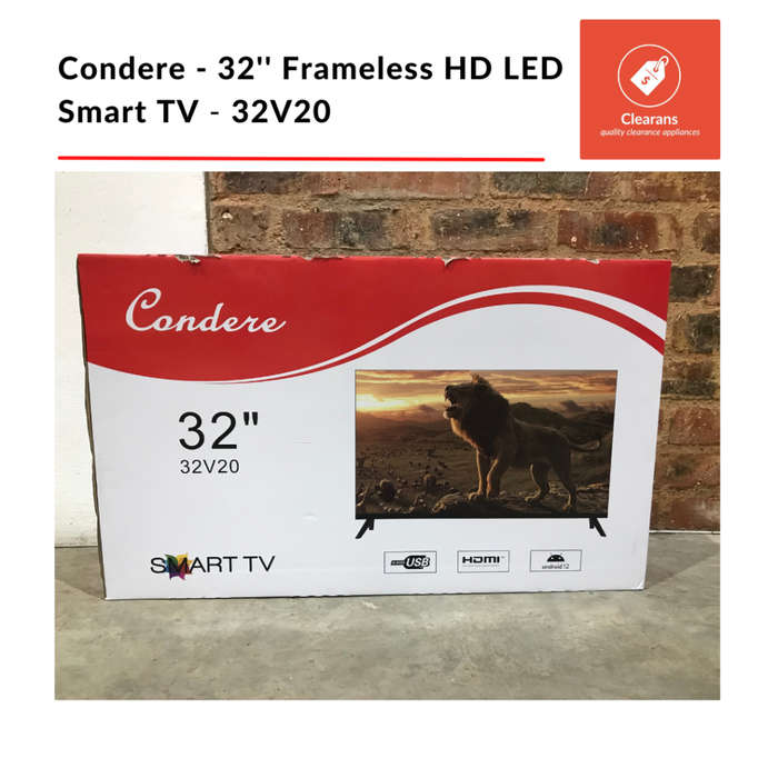 Condere - 32 inch Frameless Android HD Ready LED Smart TV