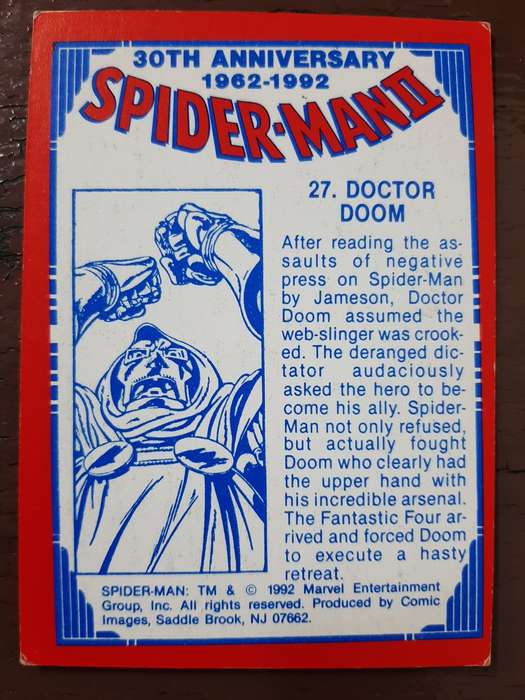 30th anniversary Spider-Man 2 #27, Doctor Doom