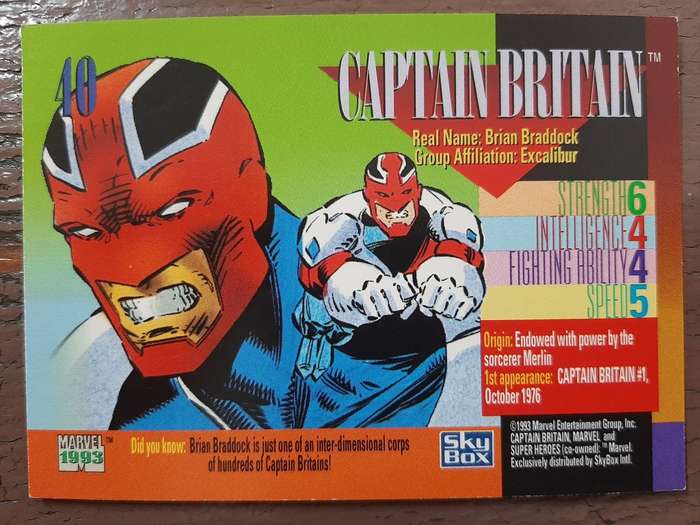 Marvel 1993 Super Heroes #40, Captain Britain