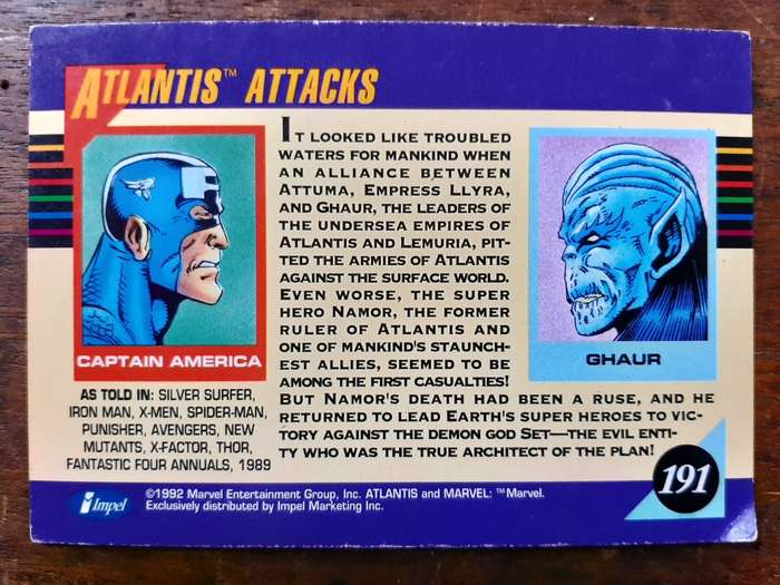 Marvel 1992 Wars #191, Atlantis Attacks